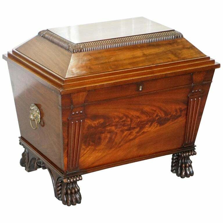 Sir Anderson Army General Georgian Irish 1810 Mahogany Wine Cooler Cellarette