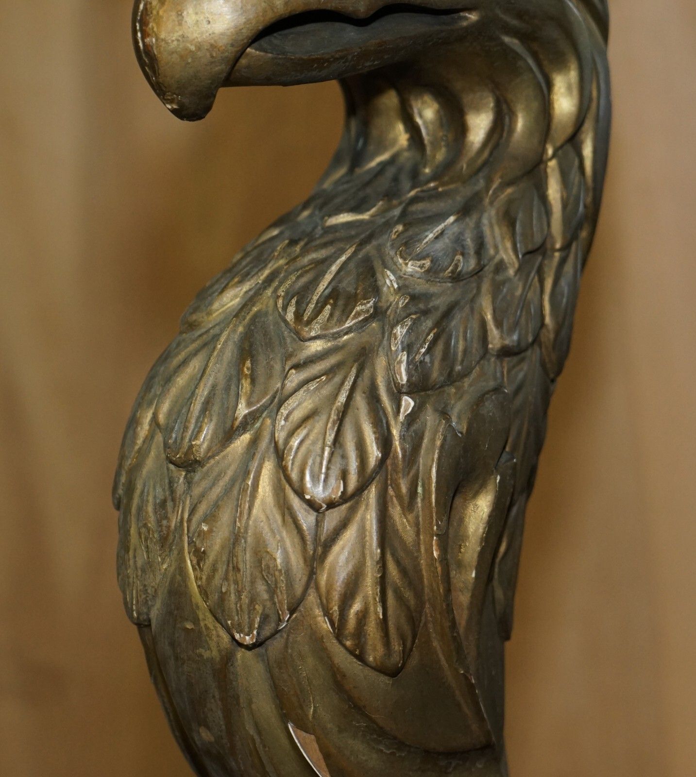 photo furniture Stunning Antique Regency Rosewood Giltwood & Marble Eagle Carved Console Table