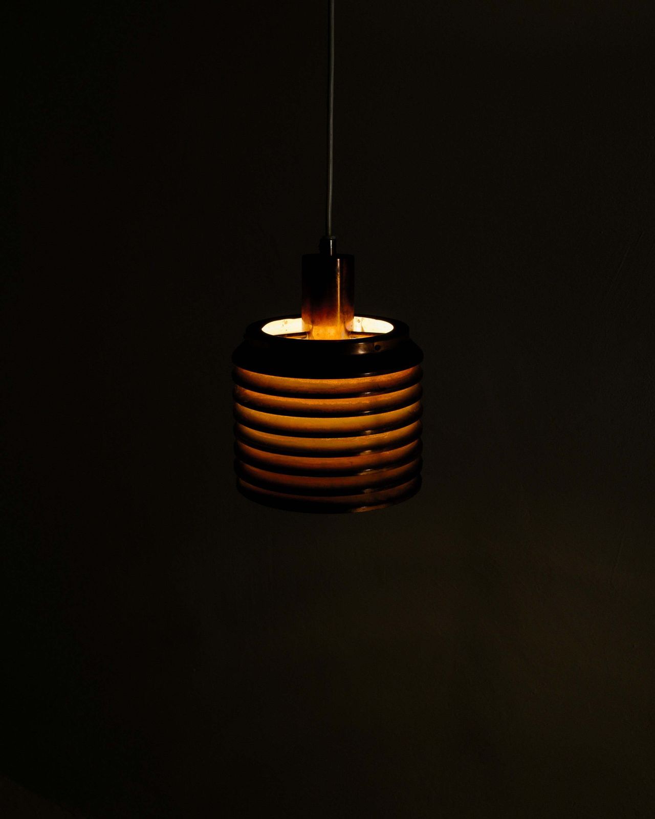 Vintage Swedish Mid Century Copper "T 642" Ceiling Pendant Lamp By Hans Agne Jakobsson, 1950s photo Lighting