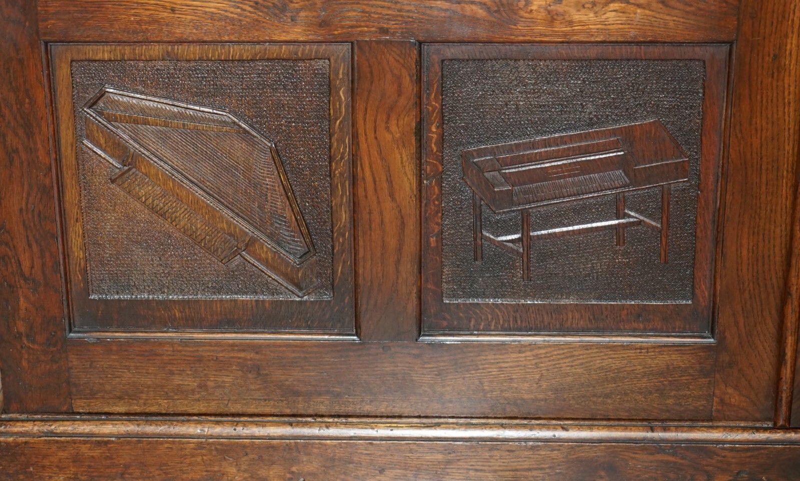 7950.0 Important Carved Bookcase Cabinet From The Bate Collection In Oxford University photo