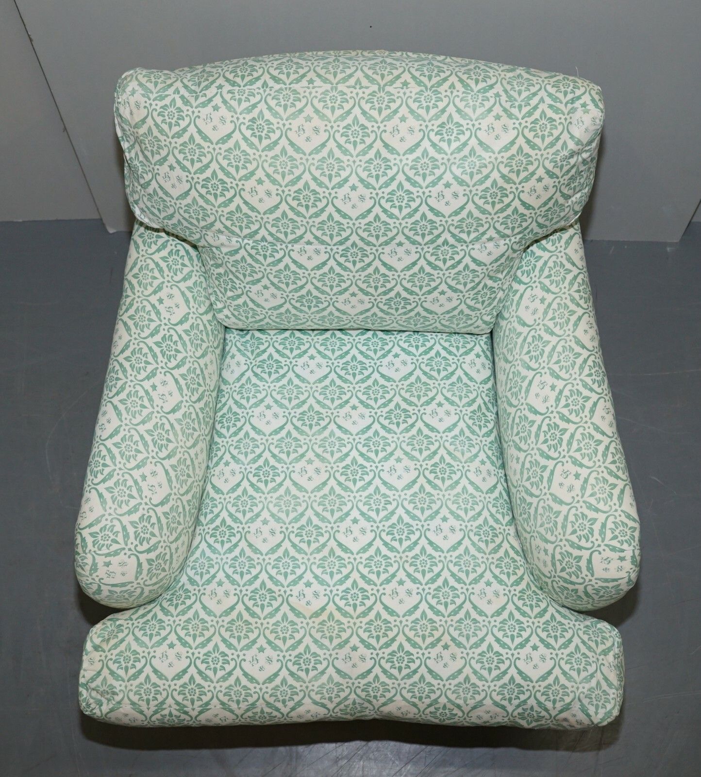 Rare 1954 1959 Howard & Son's Lenygon & Morant Armchair Original Ticking Fabric photo vinterior