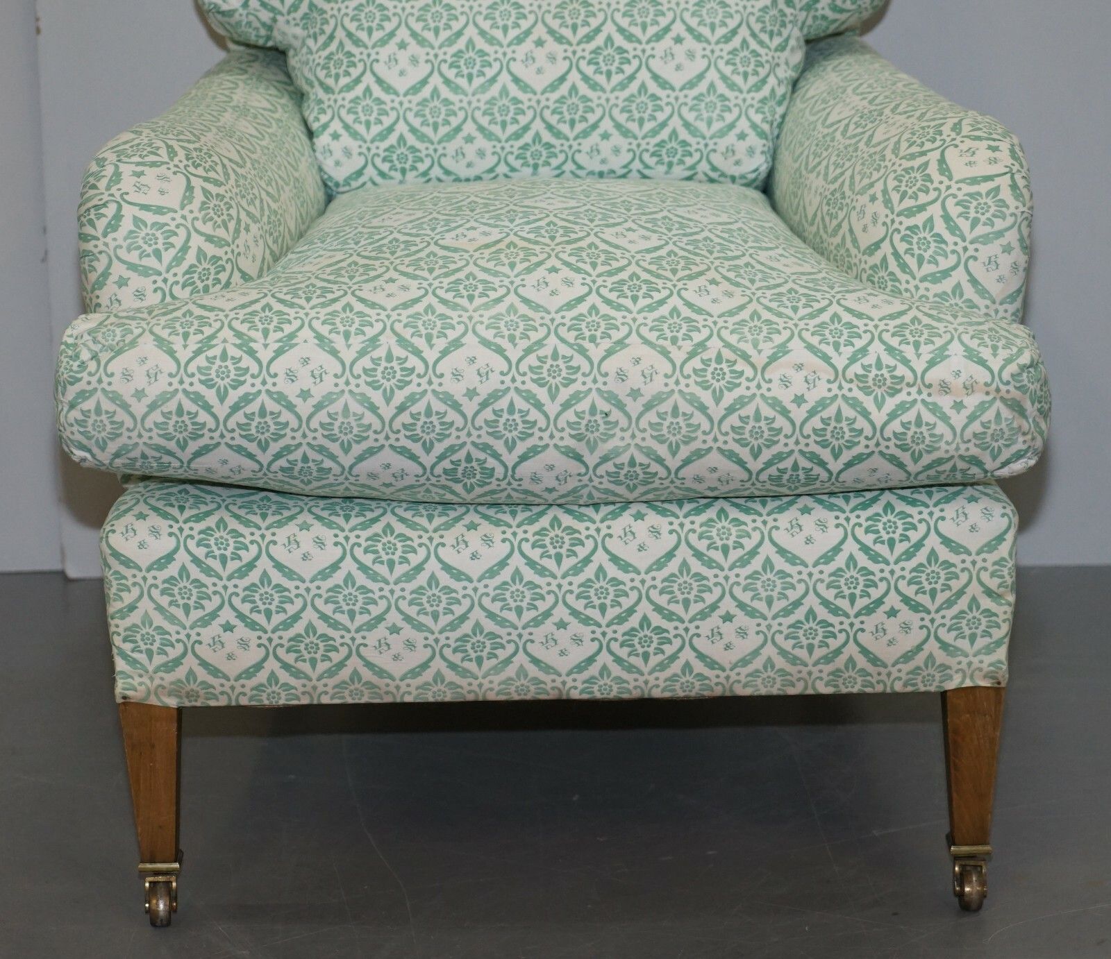 Rare 1954 1959 Howard & Son's Lenygon & Morant Armchair Original Ticking Fabric photo buy