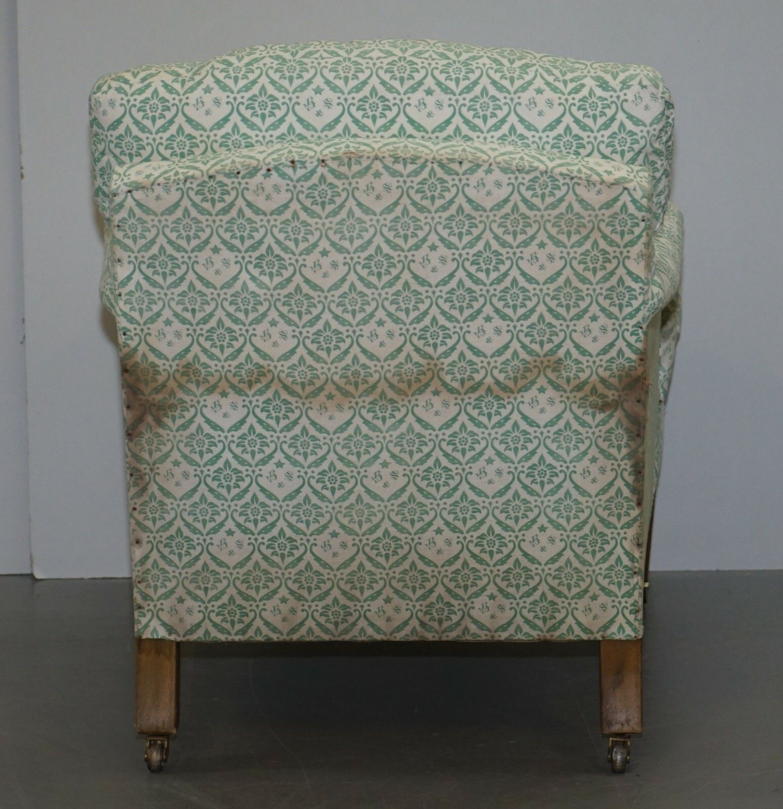 photo furniture Rare 1954 1959 Howard & Son's Lenygon & Morant Armchair Original Ticking Fabric