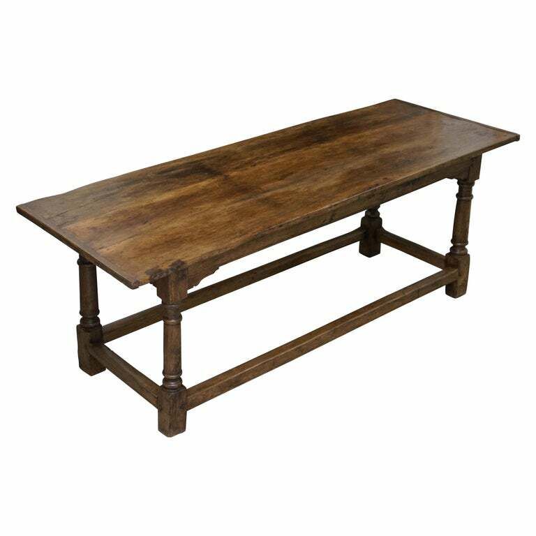 Very Rare Charles I 1630 Oak Refectory Dining Hall Table, Plaish Hall Shropshire
