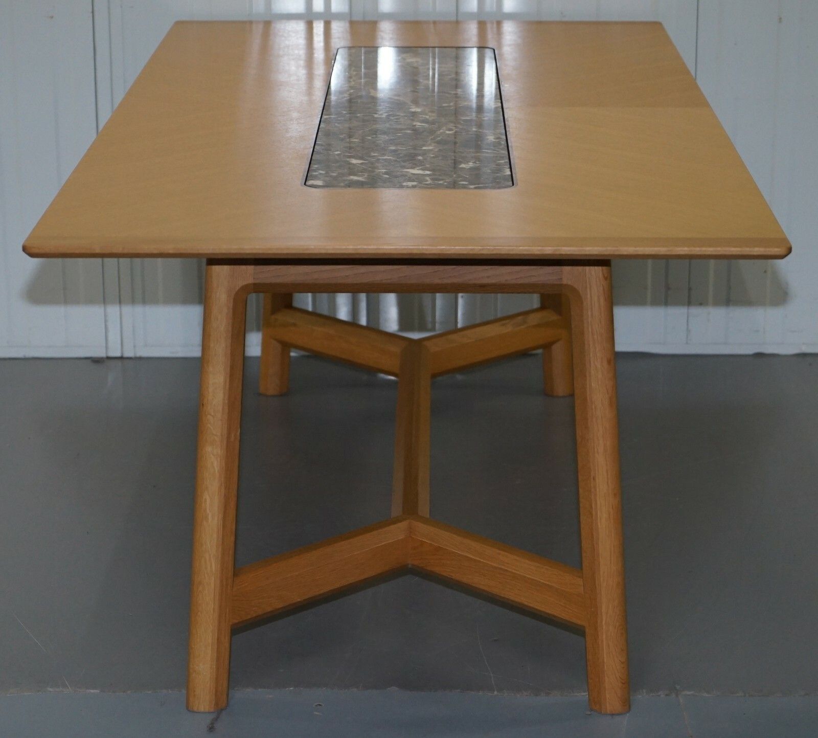 photo for sale Rrp £14,500 David Linley Newlyn Sycamore Wood & Marble Hayrake Dining Table