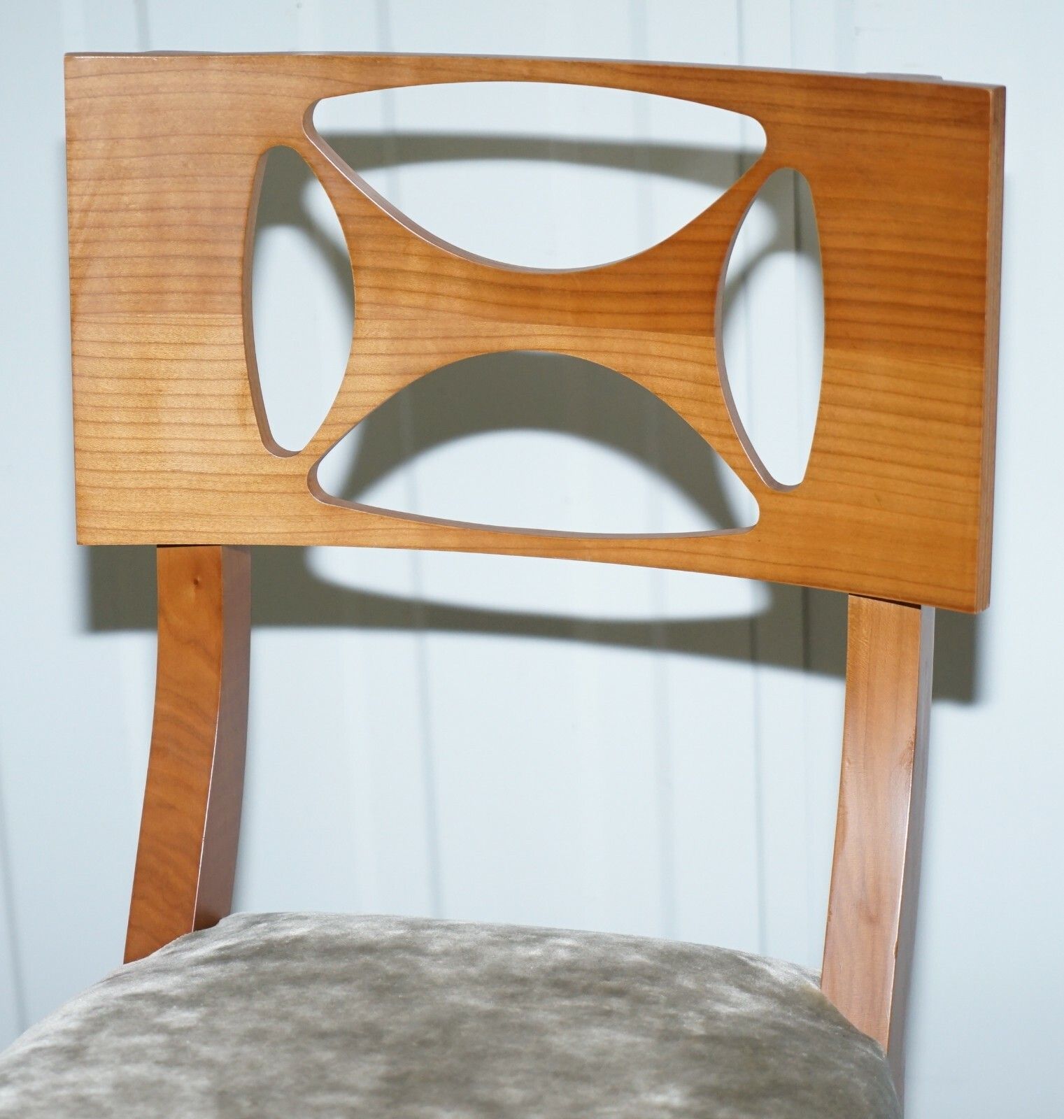 Very Rare Pair Of Rrp £22,000 Hermes Paris Cherry Wood Chairs Luxury Premium photo Furniture