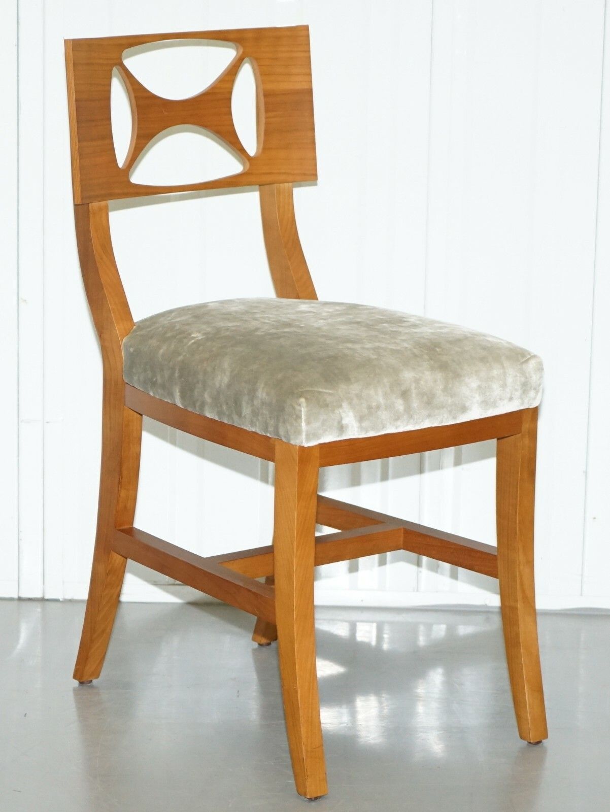 photo for sale Very Rare Pair Of Rrp £22,000 Hermes Paris Cherry Wood Chairs Luxury Premium