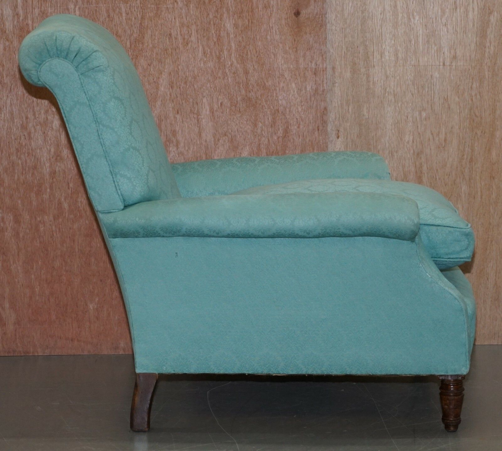 photo for sale Original Howard & Sons Berners Street Fully Stamped Victorian Club Armchair