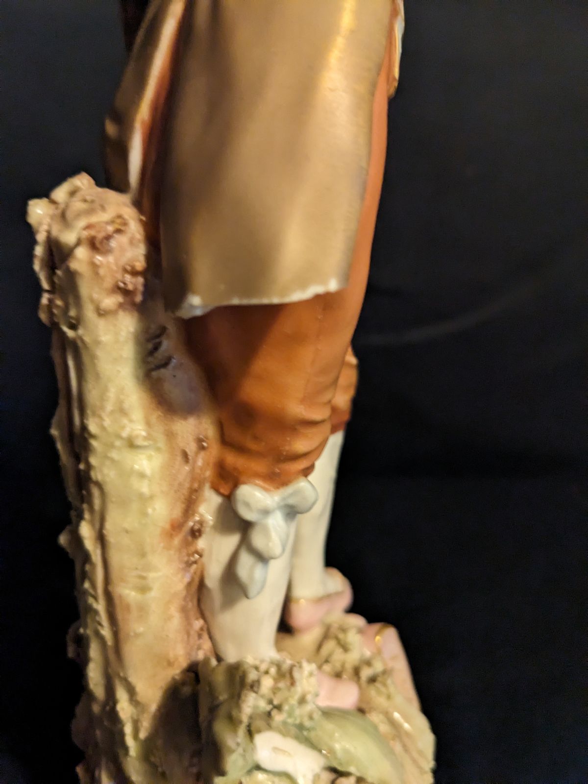 Art Two Charming Royal Dux Bohemia Porcelain Statues Figurens photo