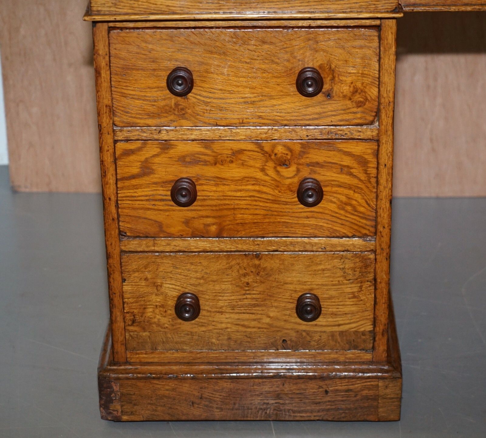 Rare Circa 1880 Antique Howard & Son's Pollard Oak Partner Desk Oxblood Leather photo Furniture