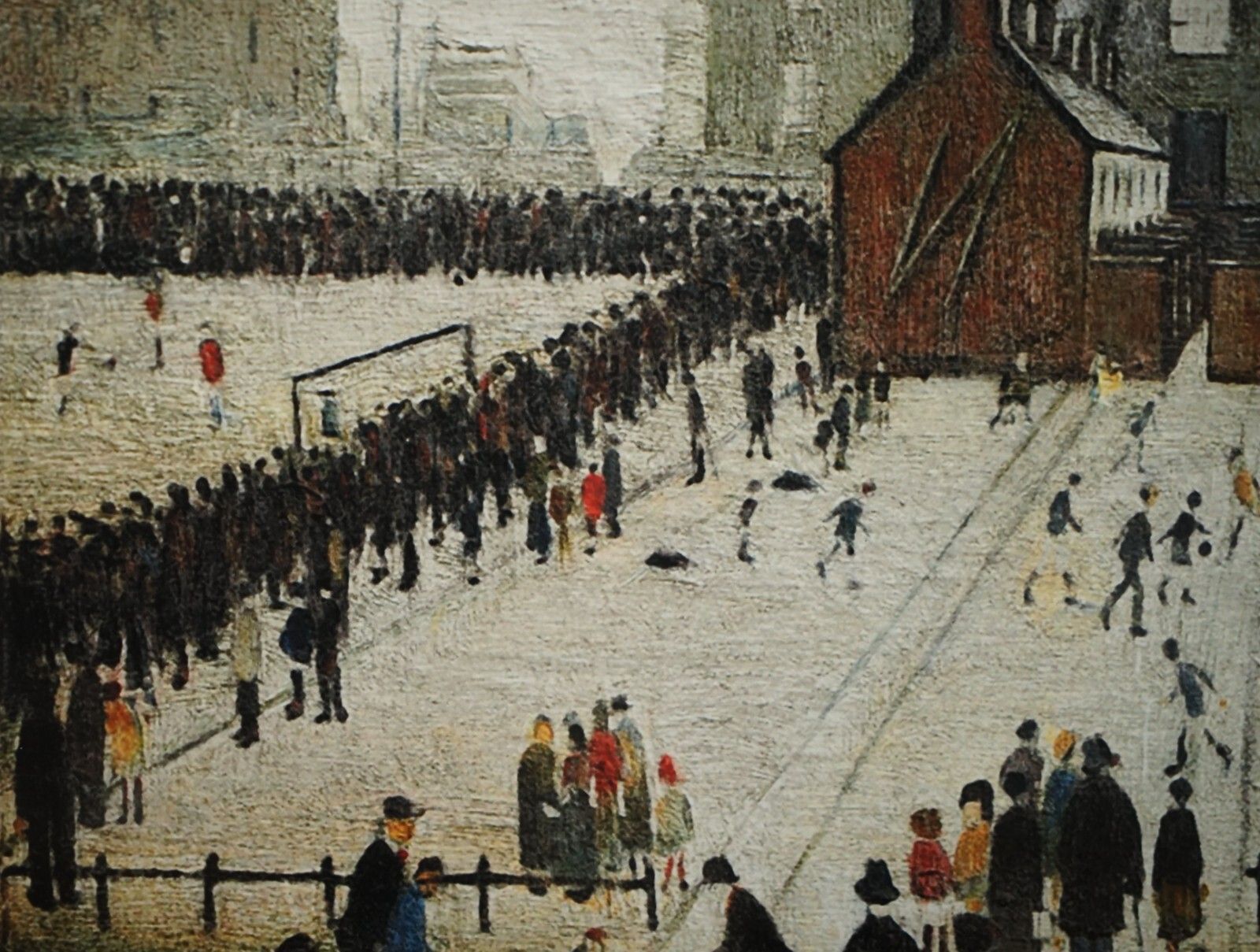 L S Lowry Saturday Afternoon Limited Edition Print 60/99 With All Documentation photo vintage