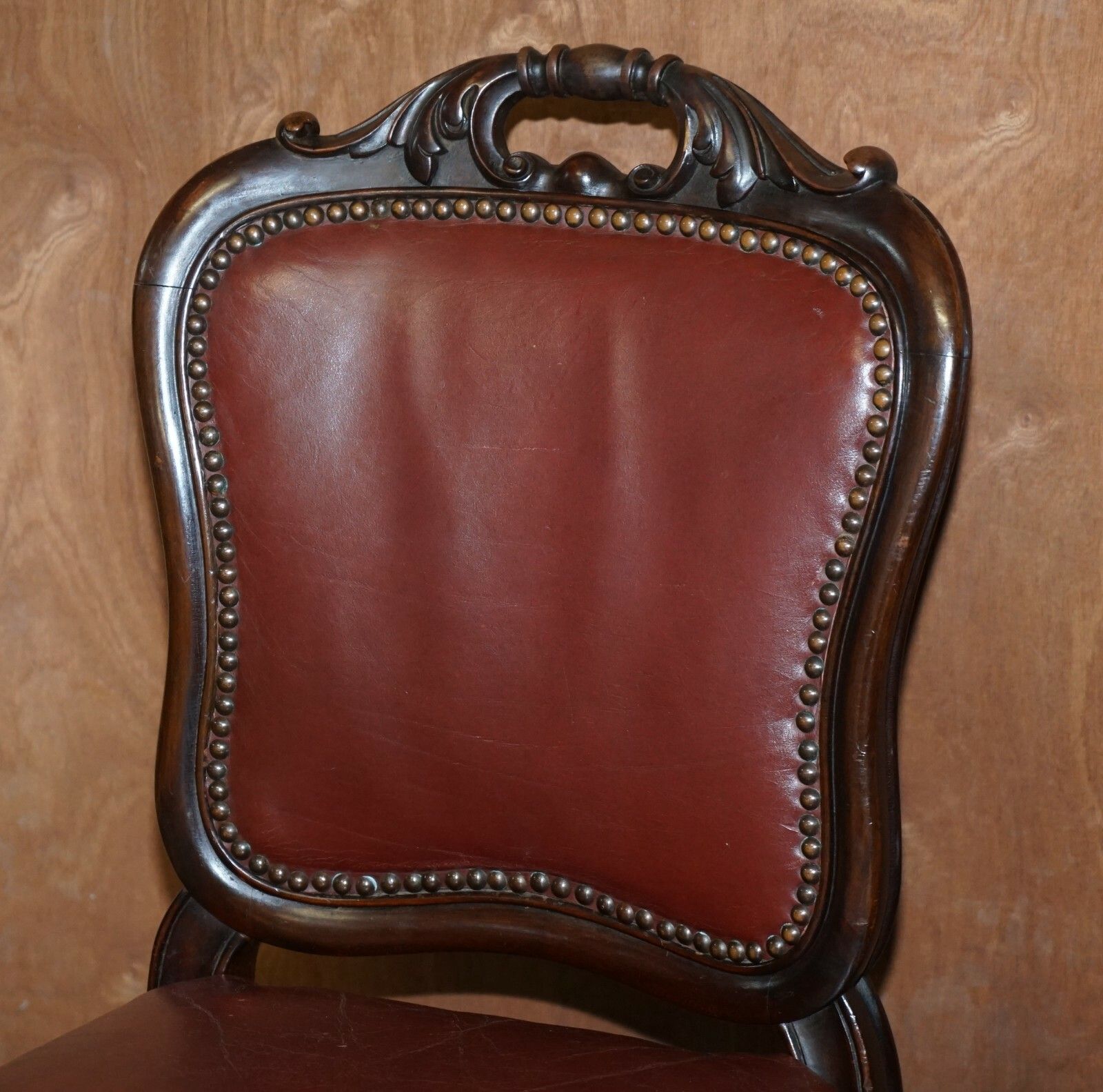 Exquisite Quality Victorian 1860 Mahogany & Leather Dining Chairs After Gillows photo Furniture