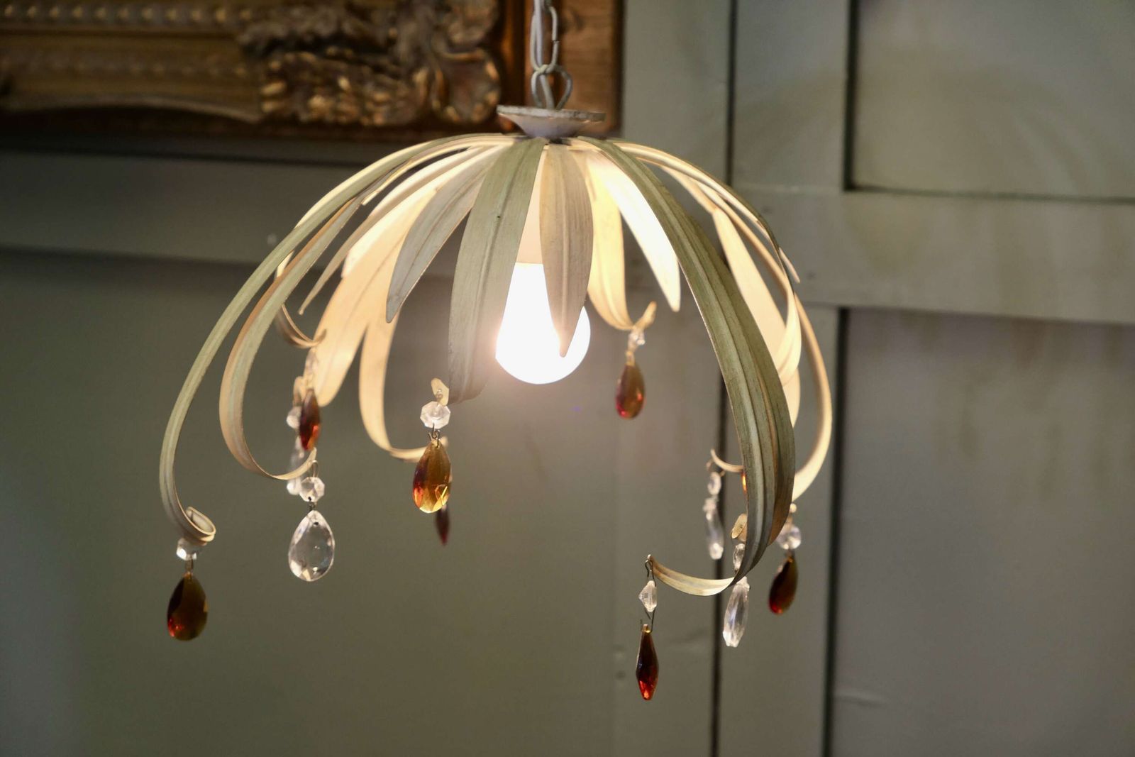 A Pair Of Matching French Toleware Pendant Lights photo 1140.0