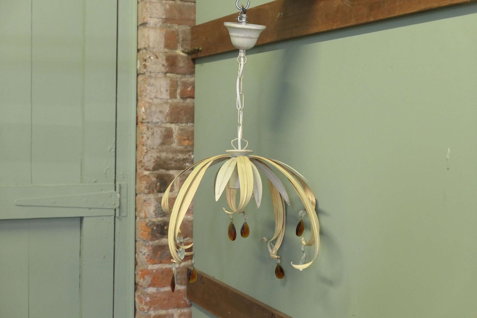 A Pair Of Matching French Toleware Pendant Lights photo vinterior