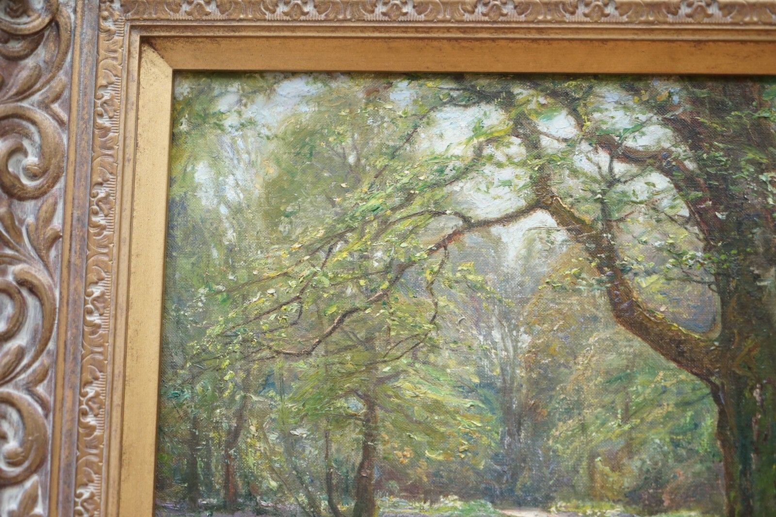 Frederick Golden Short New Forest Bluebell Wood Signed & Dated 1912 Oil Painting photo 4500.0