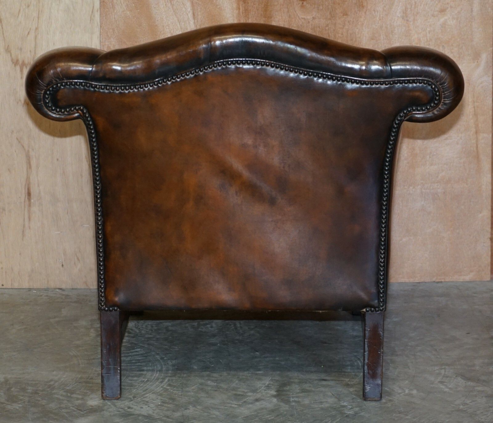4000.0 Part Of Large Suite This Lovely Pair Of Hand Dyed Brown Leather Club Armchairs photo