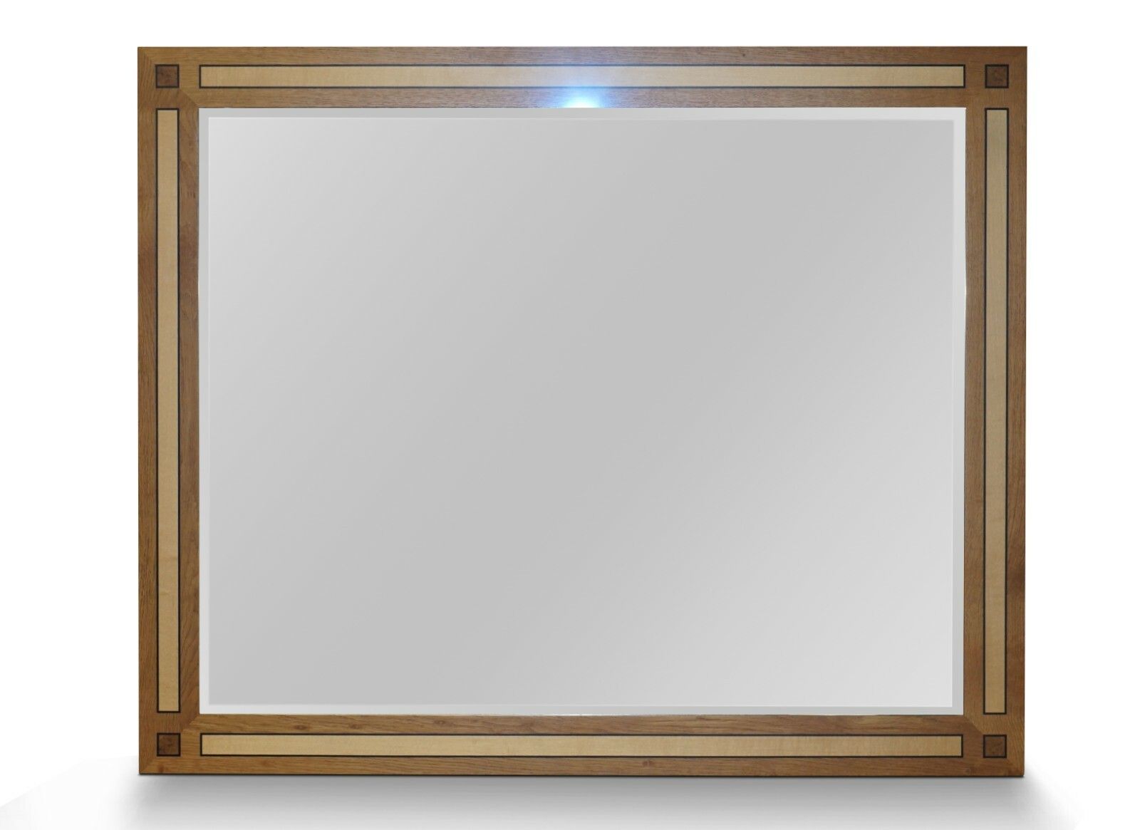 Large Viscount David Linley Burr Walnut Satinwood & Sycamore Overmantle Mirror