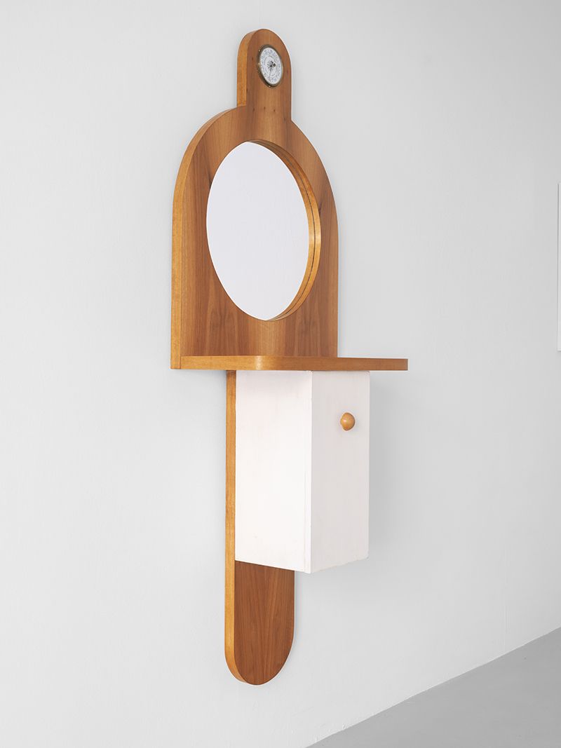 Ettore Sottsass Tempus Wall Cabinet In Wood By Poltronova 1960s