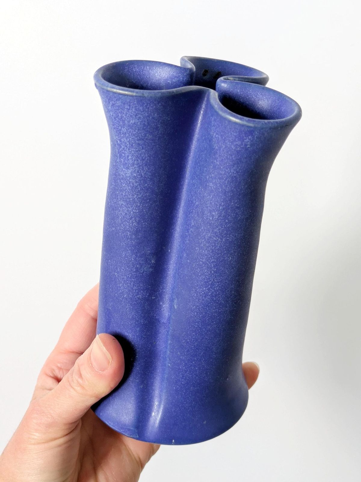 Midcentury Aage Würtz Ceramic Bud Vase, Danish Pottery, Rich Blue Glaze, 1960s Scandinavian Decor photo buy