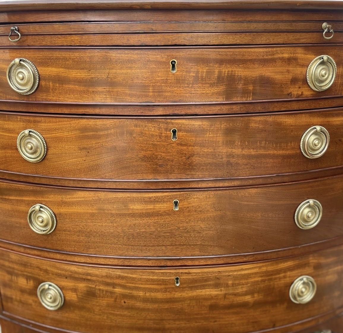 Georgian Mahogany Bow Front Chest Of Drawers photo furniture