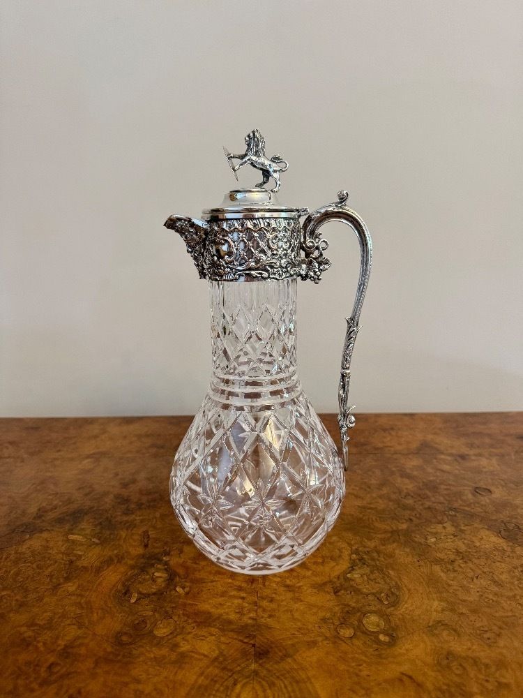Outstanding Quality Pair Of Edwardian Silver Plated Claret Jugs photo 1395.0