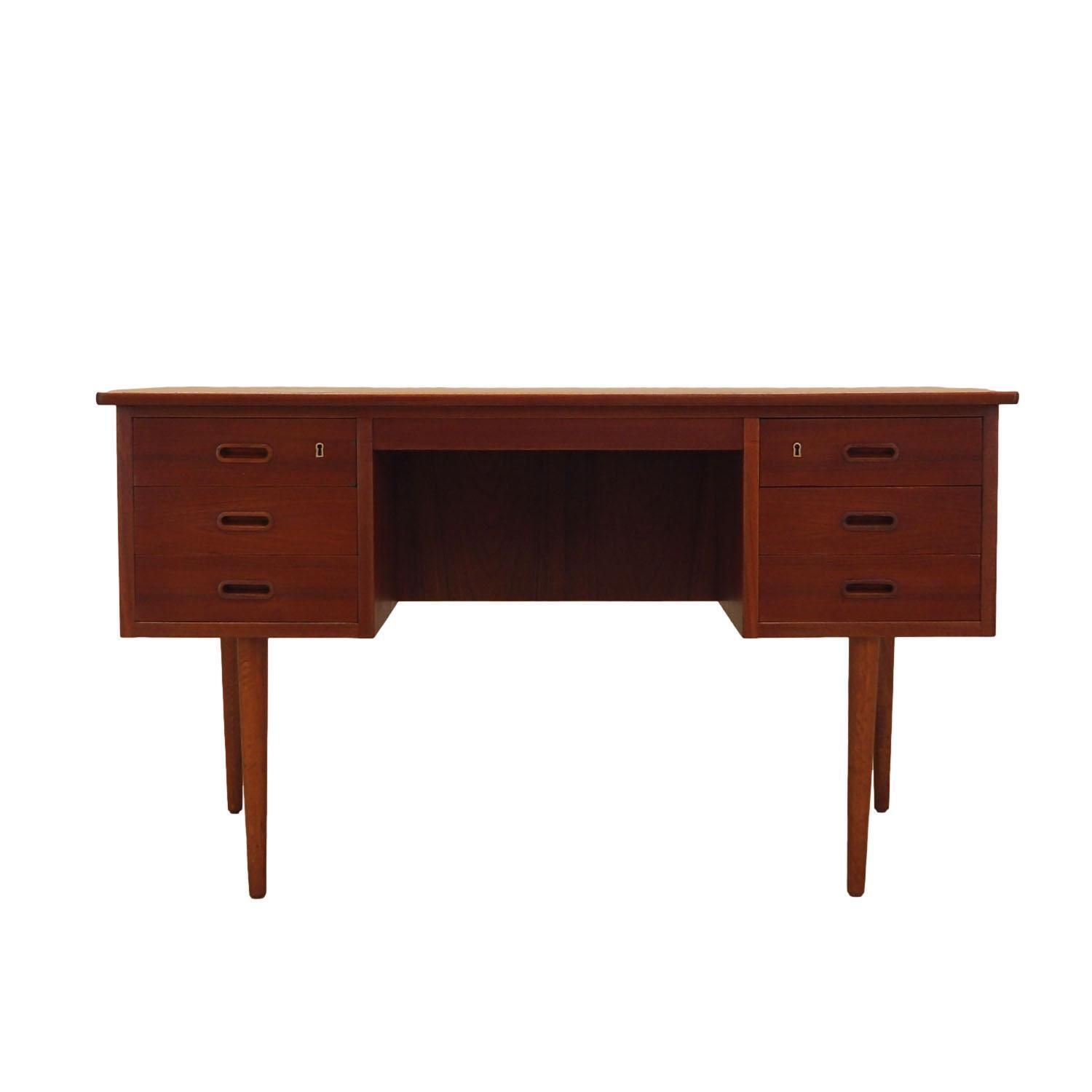 Teak Desk, Danish Design, 1960s, Manufactured In Denmark