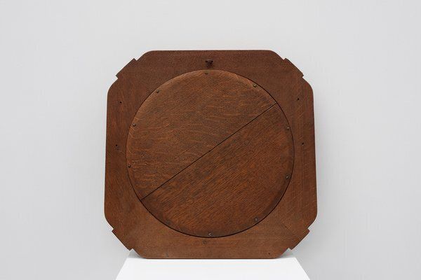 photo for sale Art Nouveau Oak Photo Frame With Copper Decorations By Geo Verbanck, 1890s