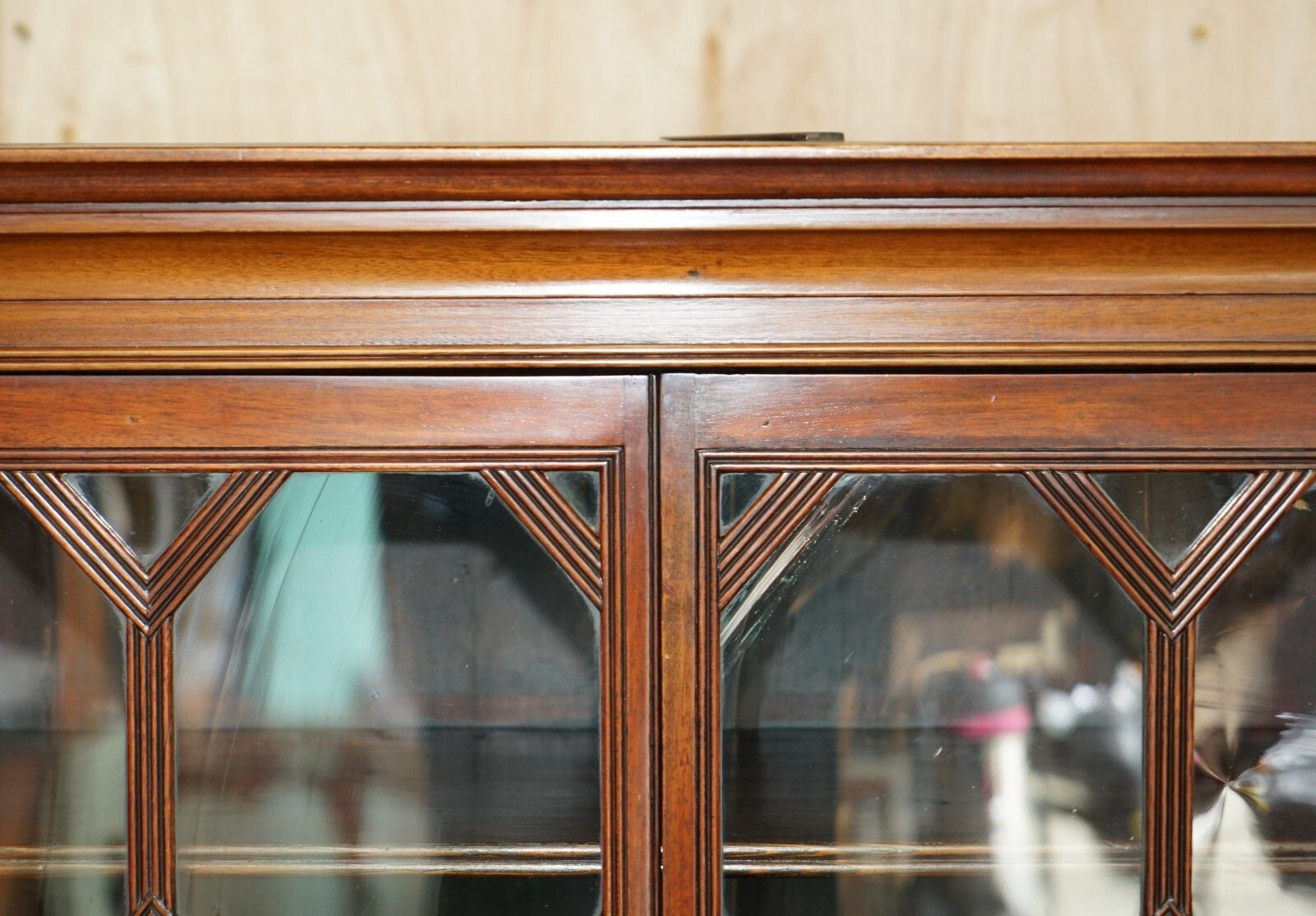 Elegant Antique Victorian Circa 1870 Astral Glazed Bookcase With Long Legs photo 3950.0
