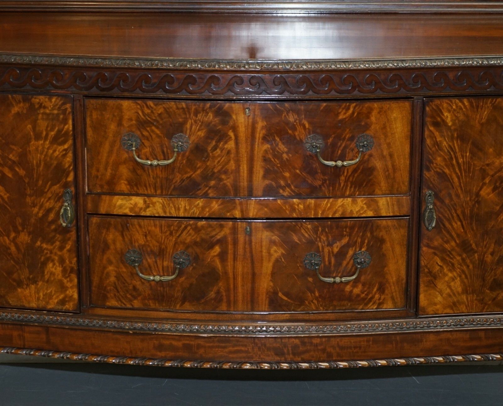 Victorian Thomas Chippendale Claw & Ball Feet Sideboard Flamed Curl Mahogany photo 3950.0