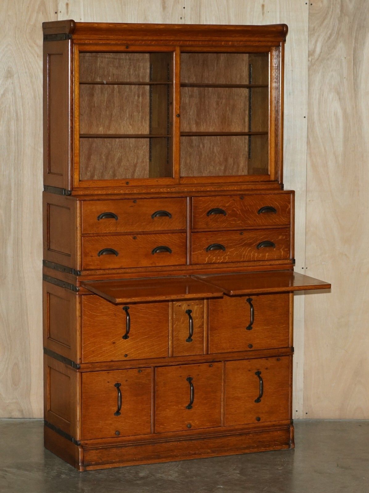 photo for sale Super Rare Antique Globe Wernicke Haberdashery Shops Cabinet Filing Bookcase
