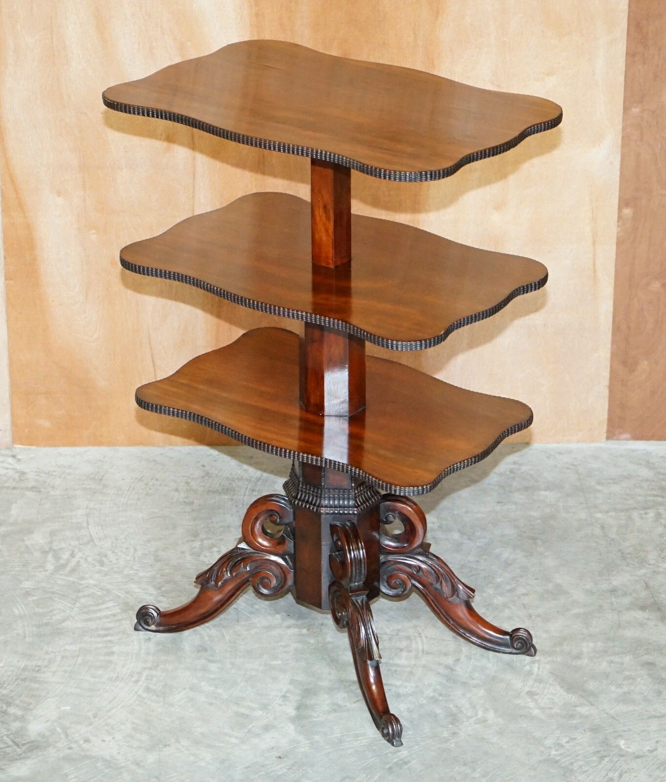 Restored Antique Gillows Cuban Mahogany Dumb Waiter Metamorphic Occasional Table photo furniture