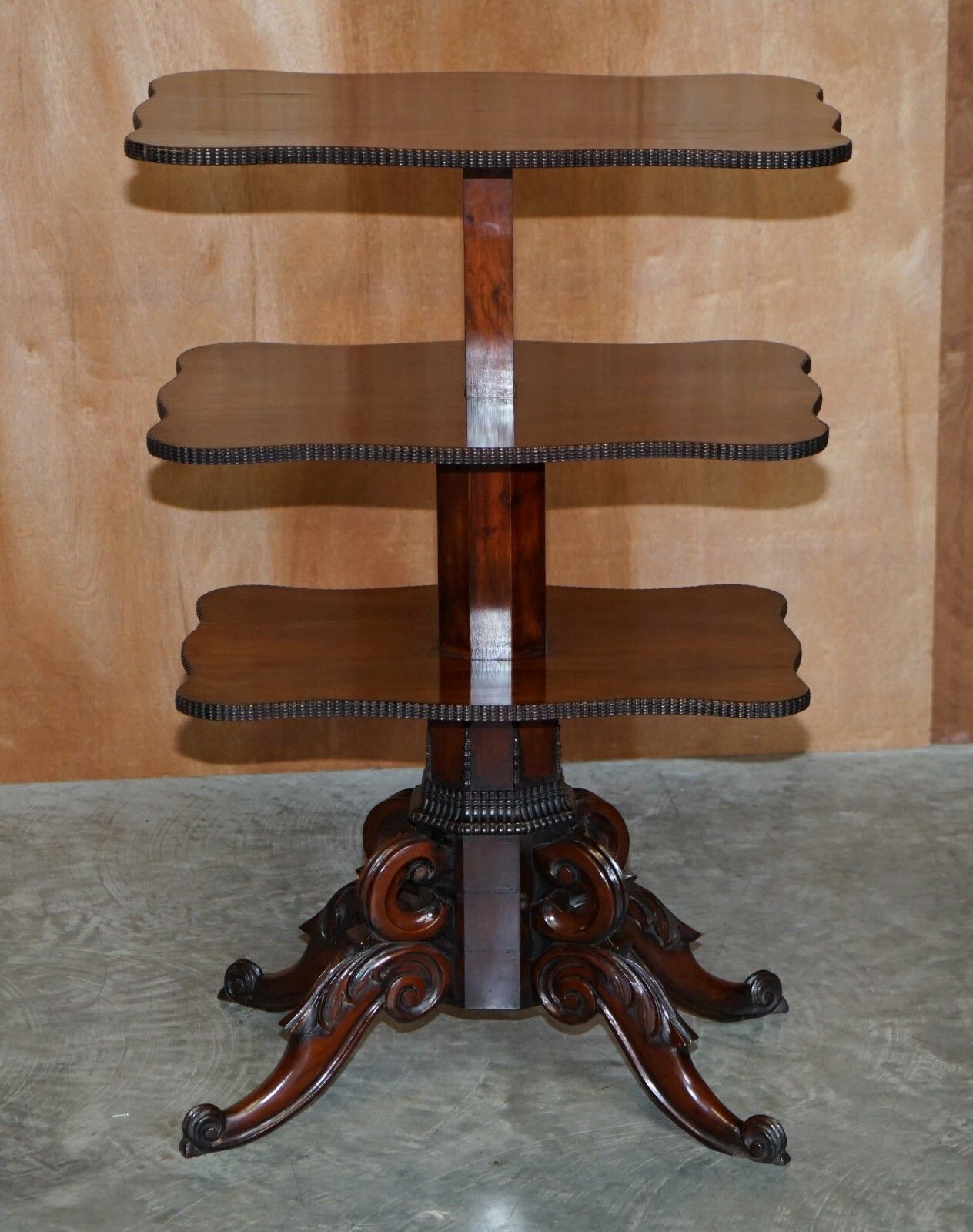 Restored Antique Gillows Cuban Mahogany Dumb Waiter Metamorphic Occasional Table photo for sale
