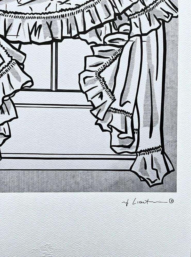 Naar Roy Lichtenstein, "Curtains", jaren 1990, zeefdruk photo for sale