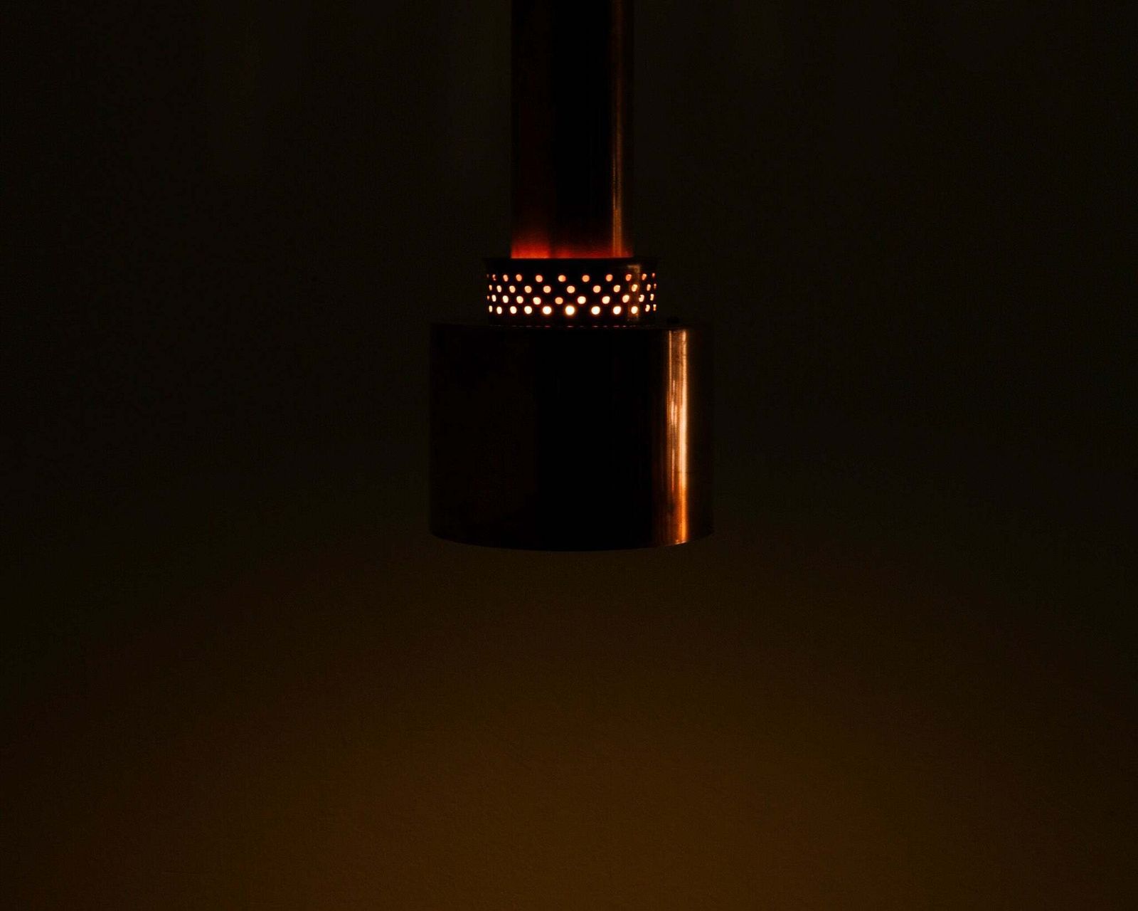 Vintage Swedish Mid Century Copper Ceiling Pendant Lamp By Hans Agne Jakobsson, 1950s photo 2000.0