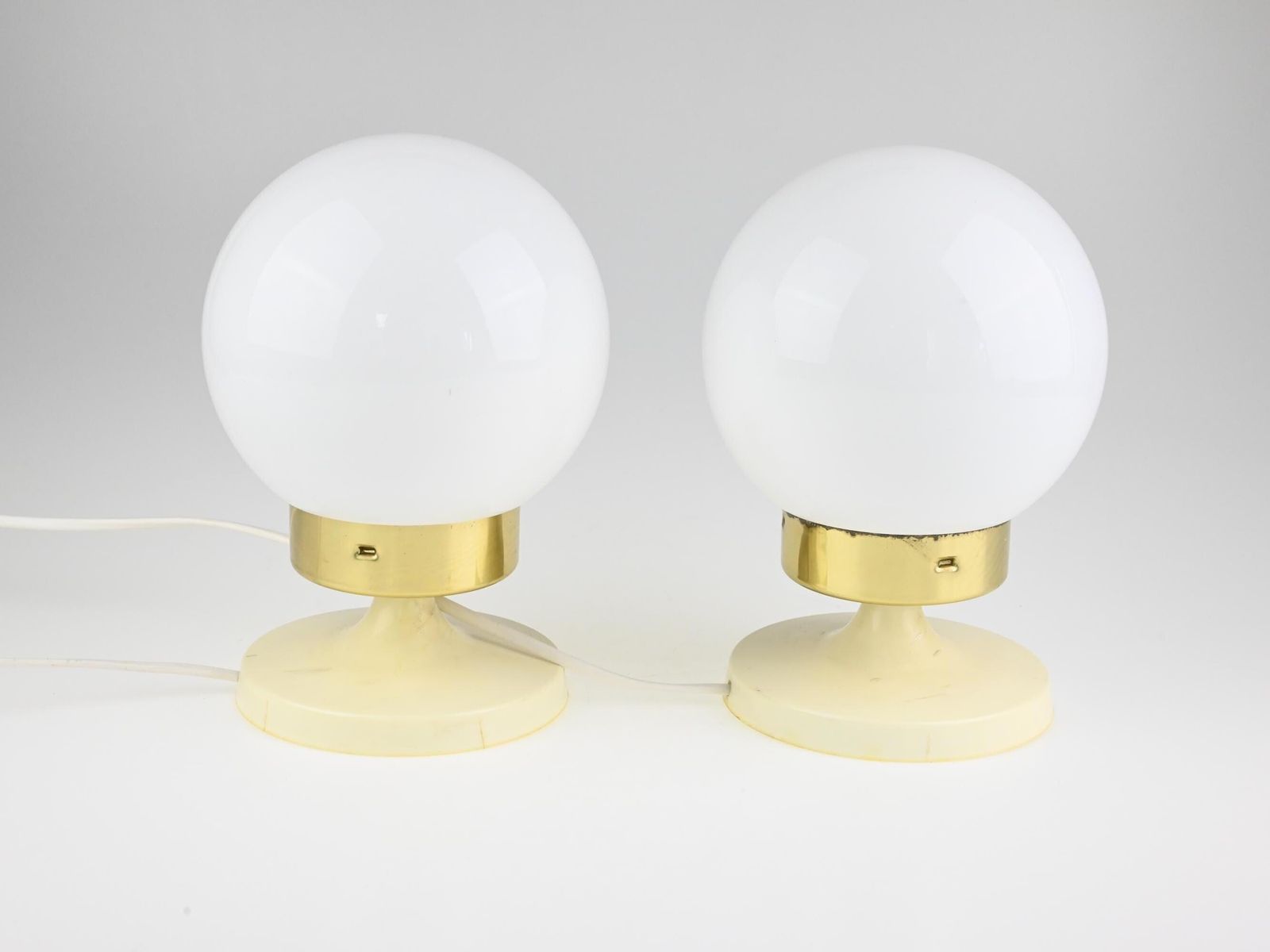 Pair Of Mid Century Lamps, Table Lamps, Desk Lamps, Bedside Lamps, Mid Century Lamps, White Lamp, Pair Of Lamps, Table Lights,Retro Lighting photo 176.0