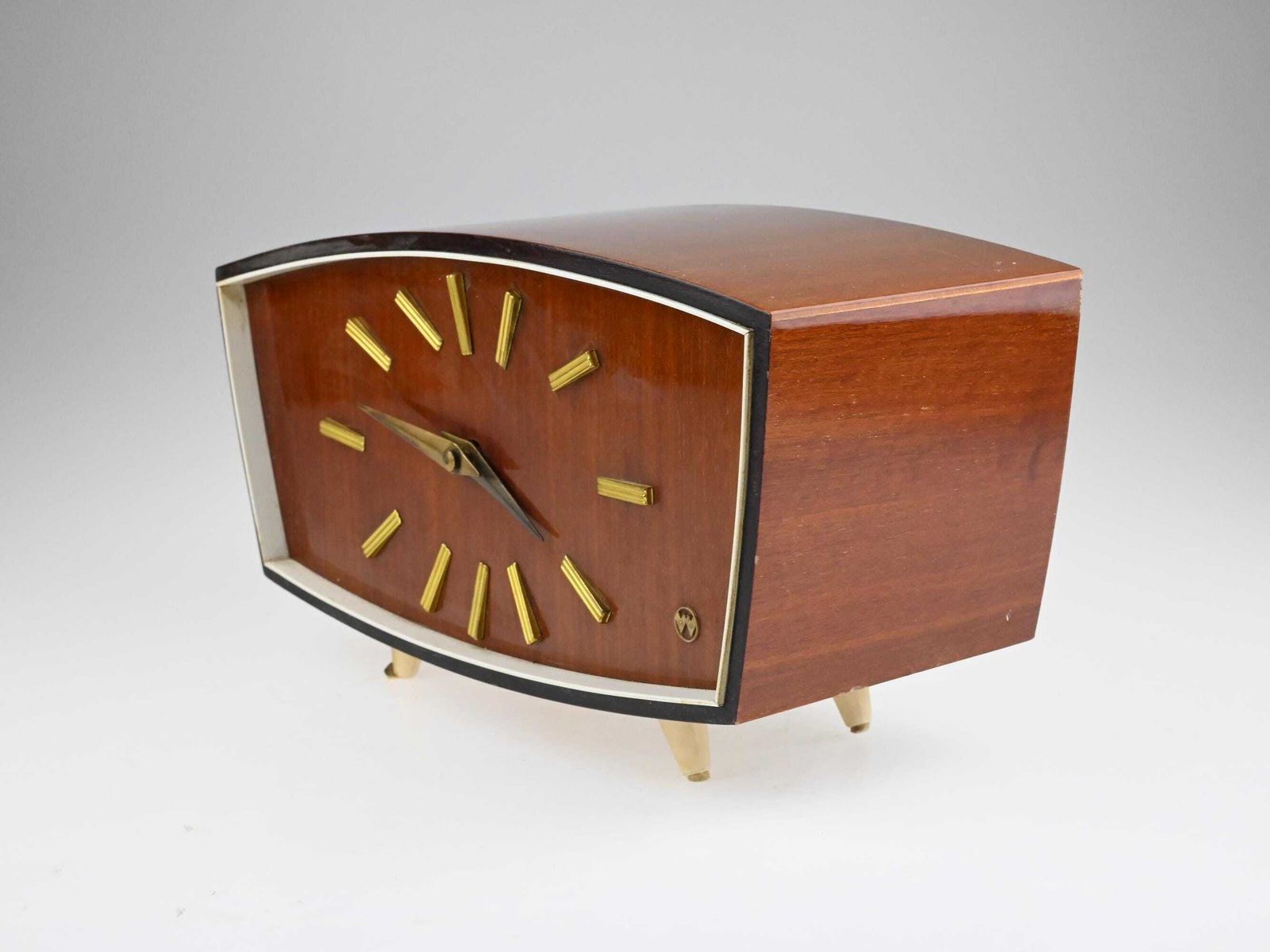 Reserved*Vintage Weimar Germany Mantel Clock, Mid Century Clock,Wooden Clock, Vintage Clock, Mantel Clock, Decorative Clock, Retro Clock photo furniture