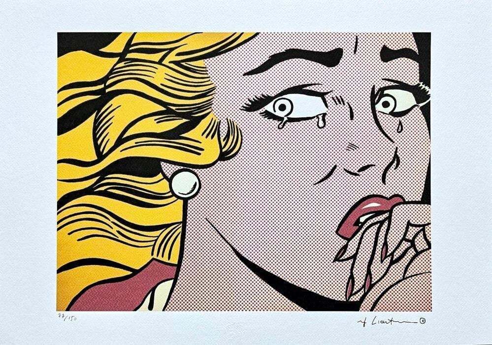 Roy Lichtenstein — Crying Girl, Executed In The 1990s. Limited Edition Silkscreen
