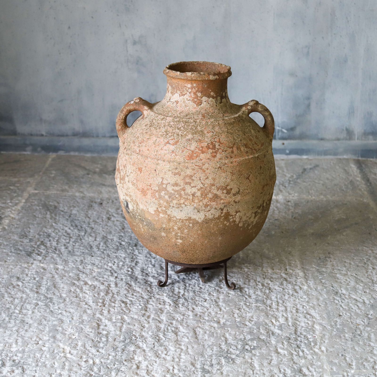 Large 19th Century Antique Rustic Pottery French Terracotta Olive Pot photo furniture