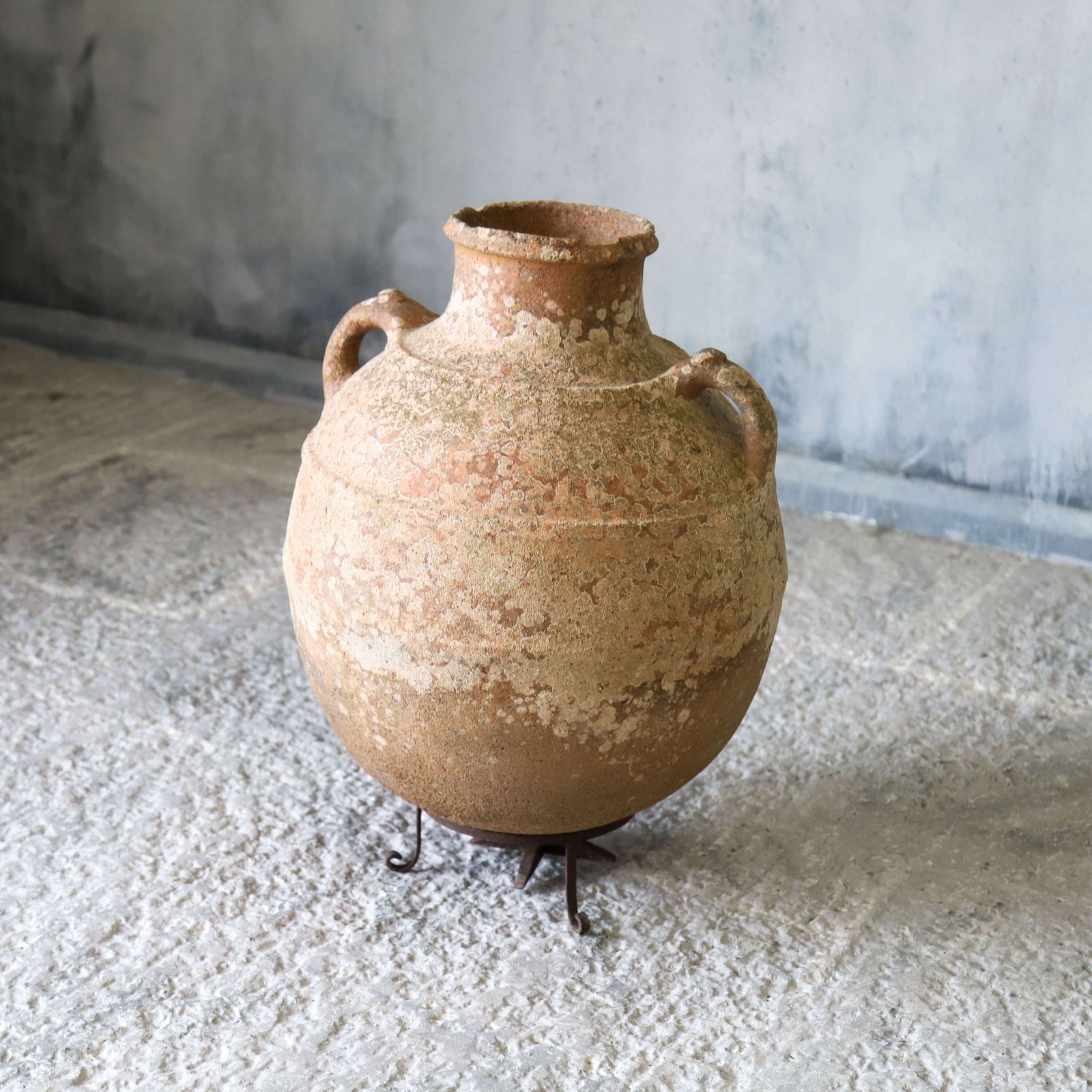 Large 19th Century Antique Rustic Pottery French Terracotta Olive Pot photo Home Decor