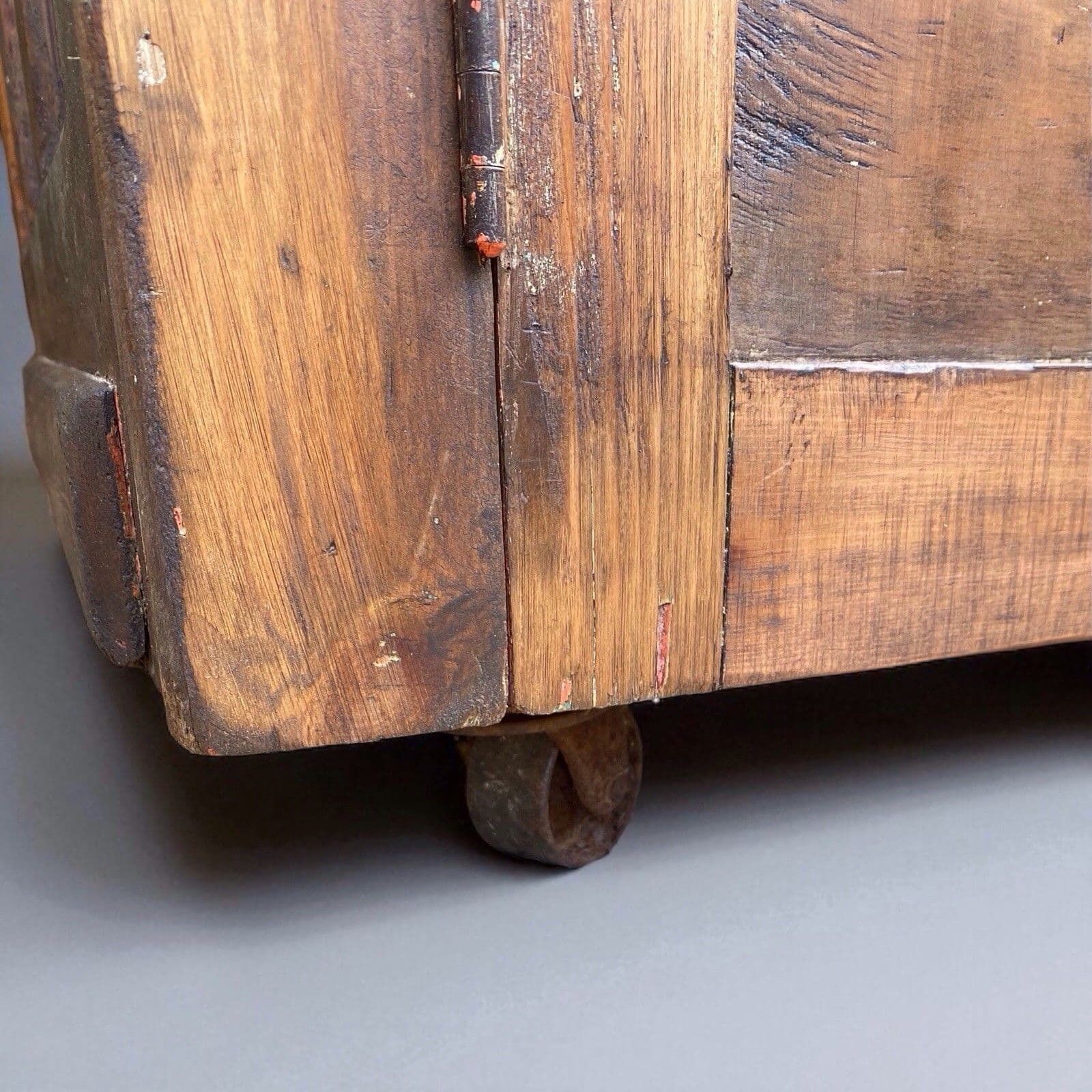 Rustic Large Antique Vintage Early 1900’s Pine And Ply School Cupboard photo vinterior