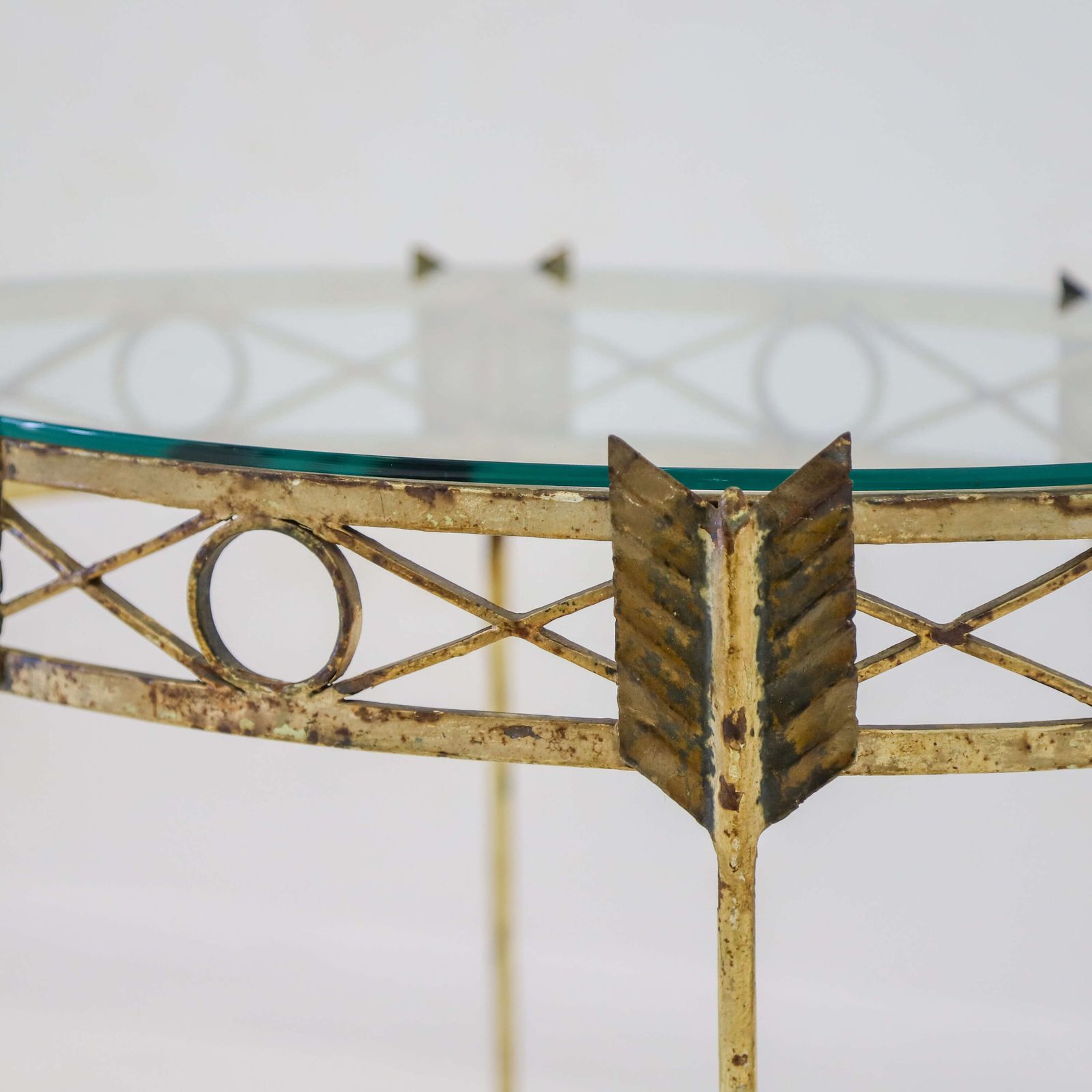 Mid Century Antique French Gilt Metal Coffee Or Drinks Table photo 920.0