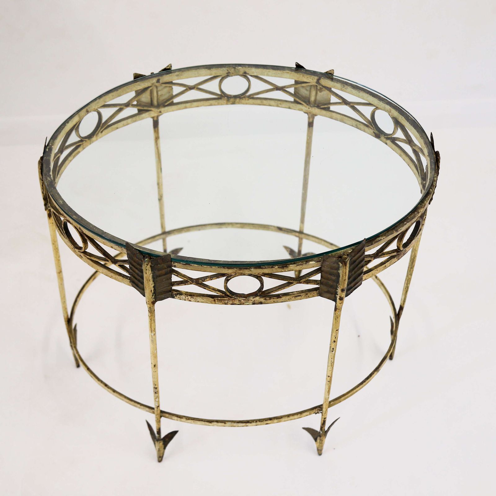 Mid Century Antique French Gilt Metal Coffee Or Drinks Table photo buy