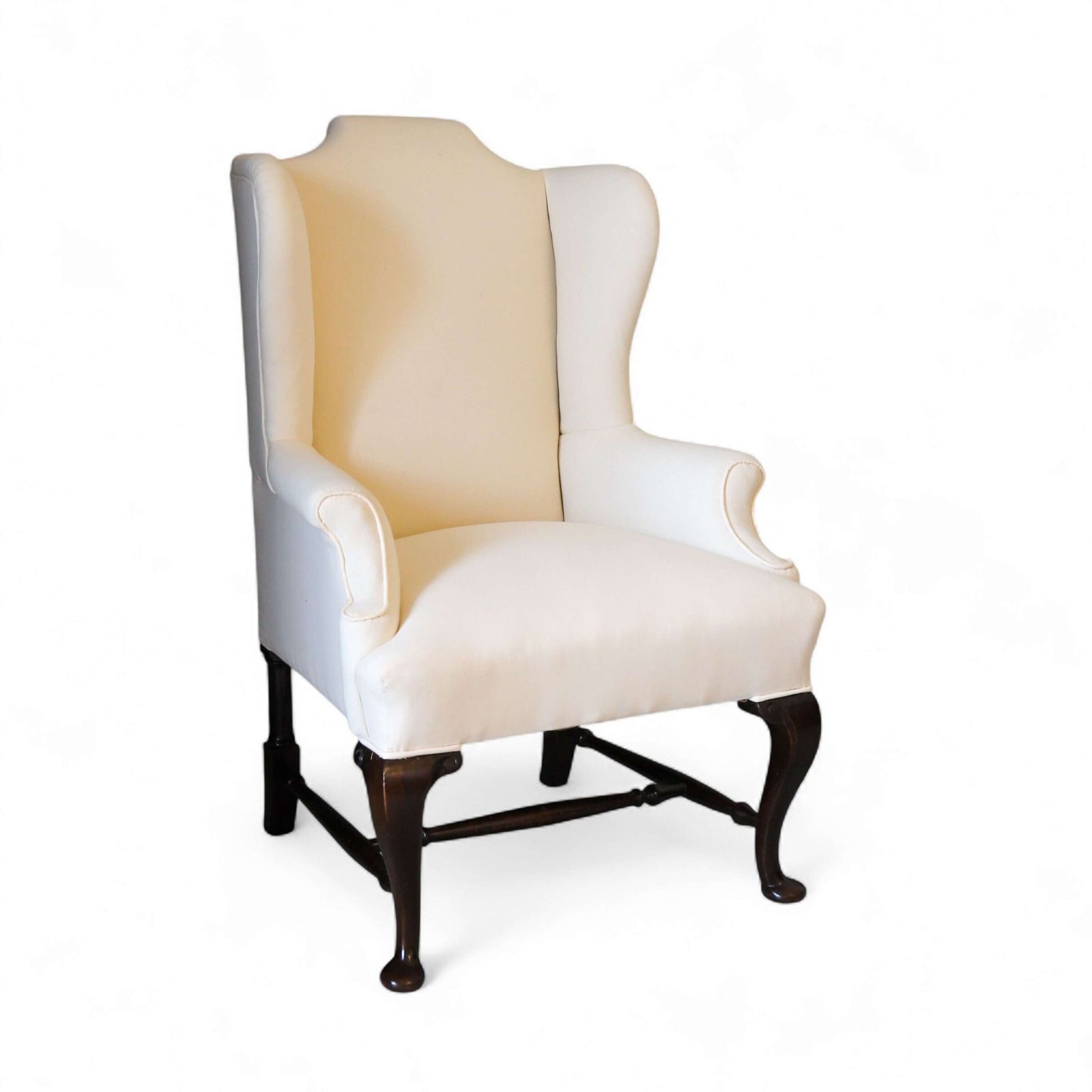 19th Century Arm Chair Newly Upholstered In Calico