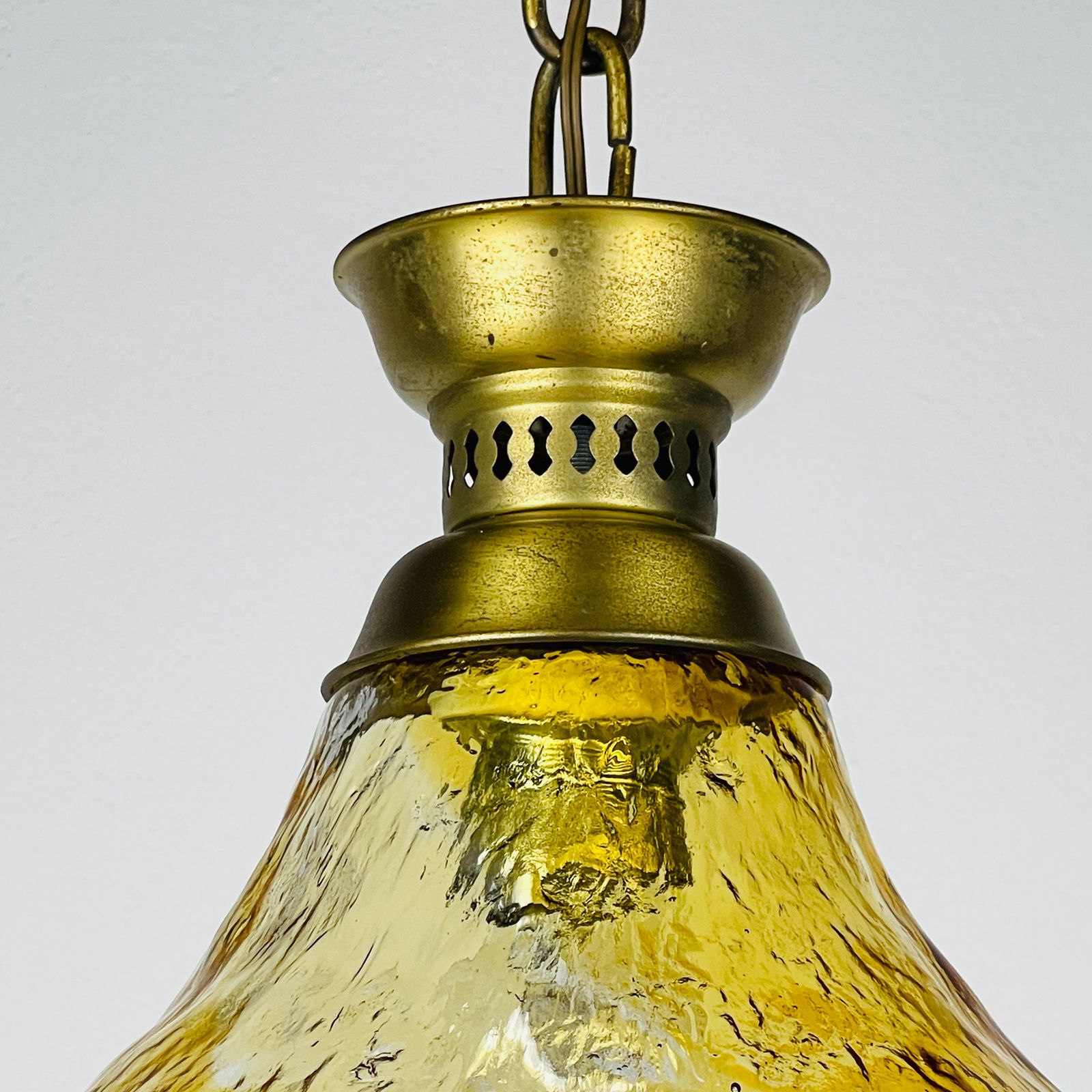 Vintage Murano Pendant Lamp By Av Mazzega, Italy 1950s photo vintage