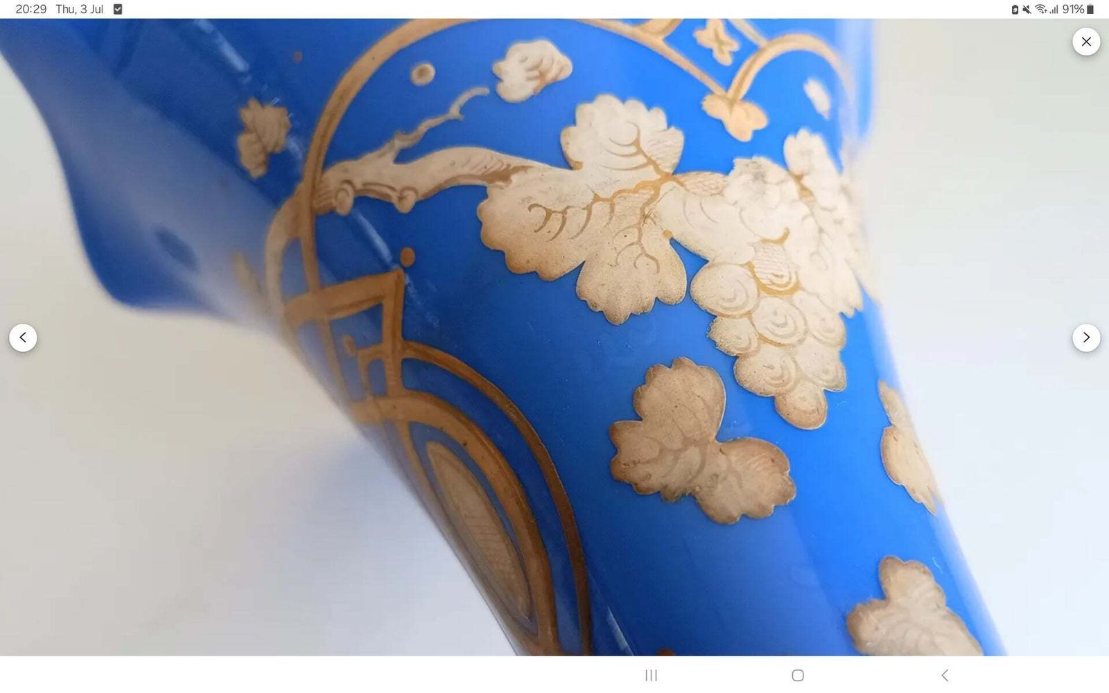 Art Nouveau Celeste Blue Opaline Glass Trumpet Vase In The Style Of Harrach, Bohemia, 1880s To 1900s photo buy
