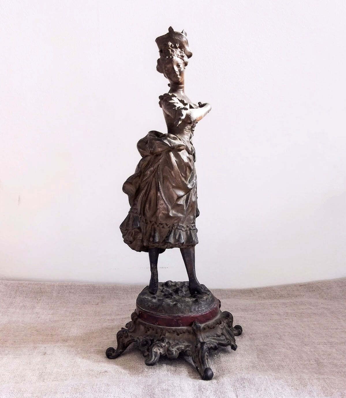 195.0 19th Century Classical Bronzed Spelter Sculpture Signed Ernest Rancoulet, Napoleon III Style photo