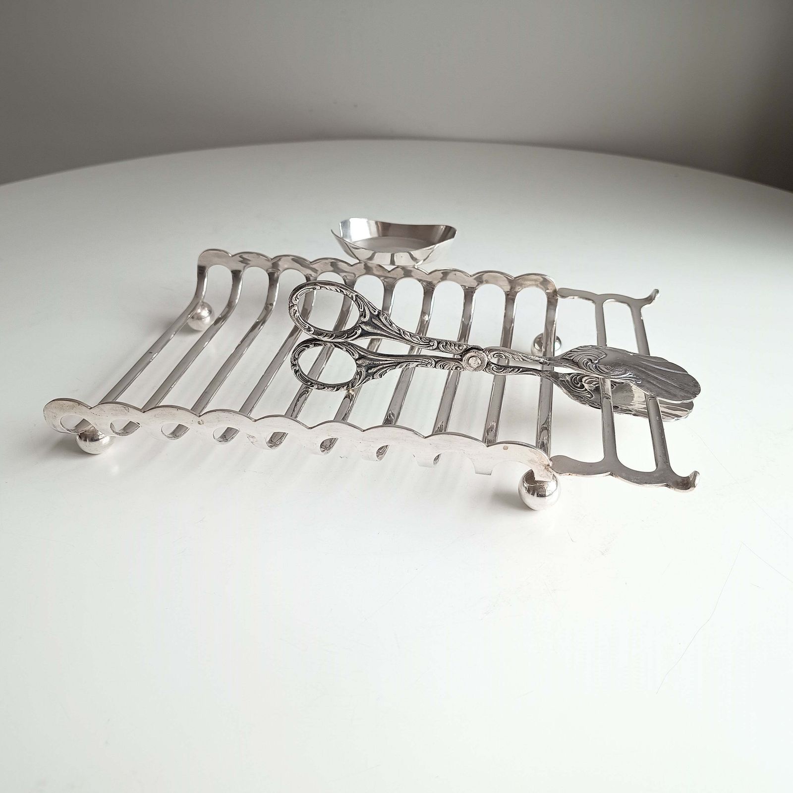 Antique English Silver Plate Asparagus Server Drainer With Provencal Sauce Or Butter Side Dish Signed Late Victorian To Edwardian Sheffield photo furniture
