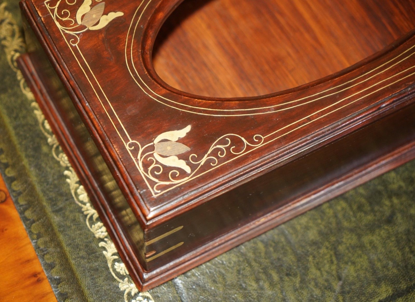 1 Of 4 Vintage Anglo Indian Rosewood & Brass 1920's Tissue Box Holders photo buy