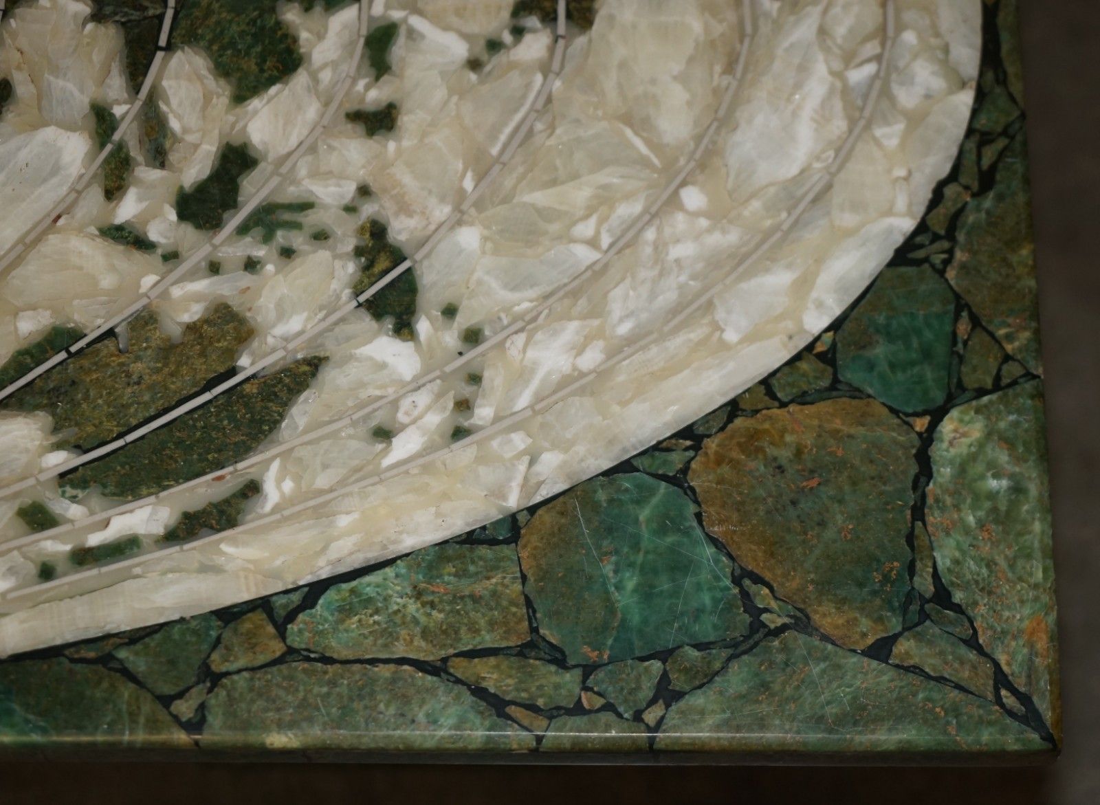 2450.0 Mid Century Modern 1950's Italian Marble & Onyx World Map Coffee Cocktail Table photo