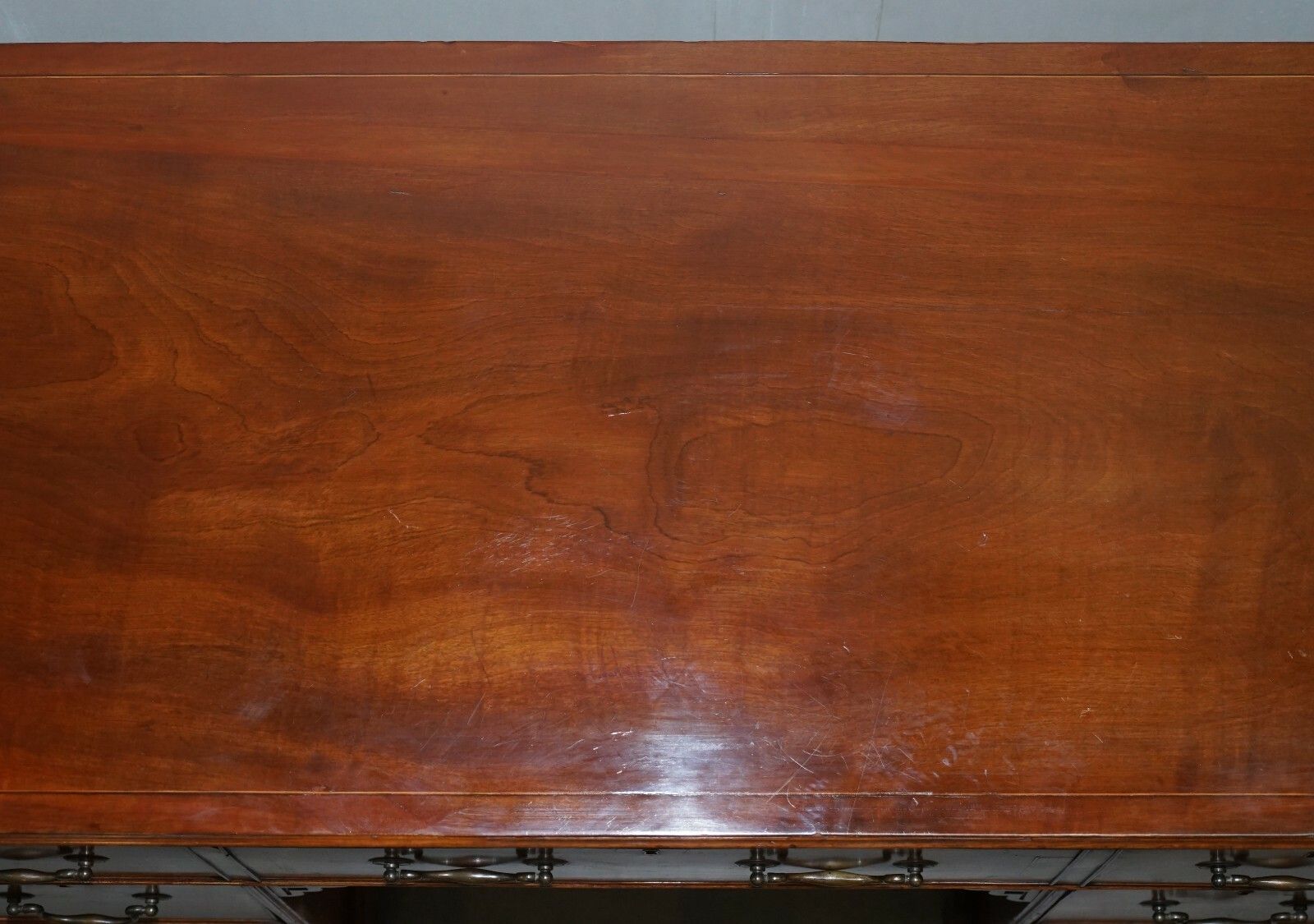 photo for sale Original Georgian / Regency Military Campaign Desk With Large Map Drawer Circa